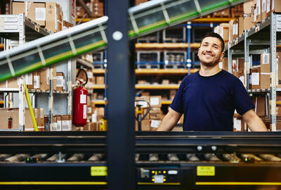 A man smiling