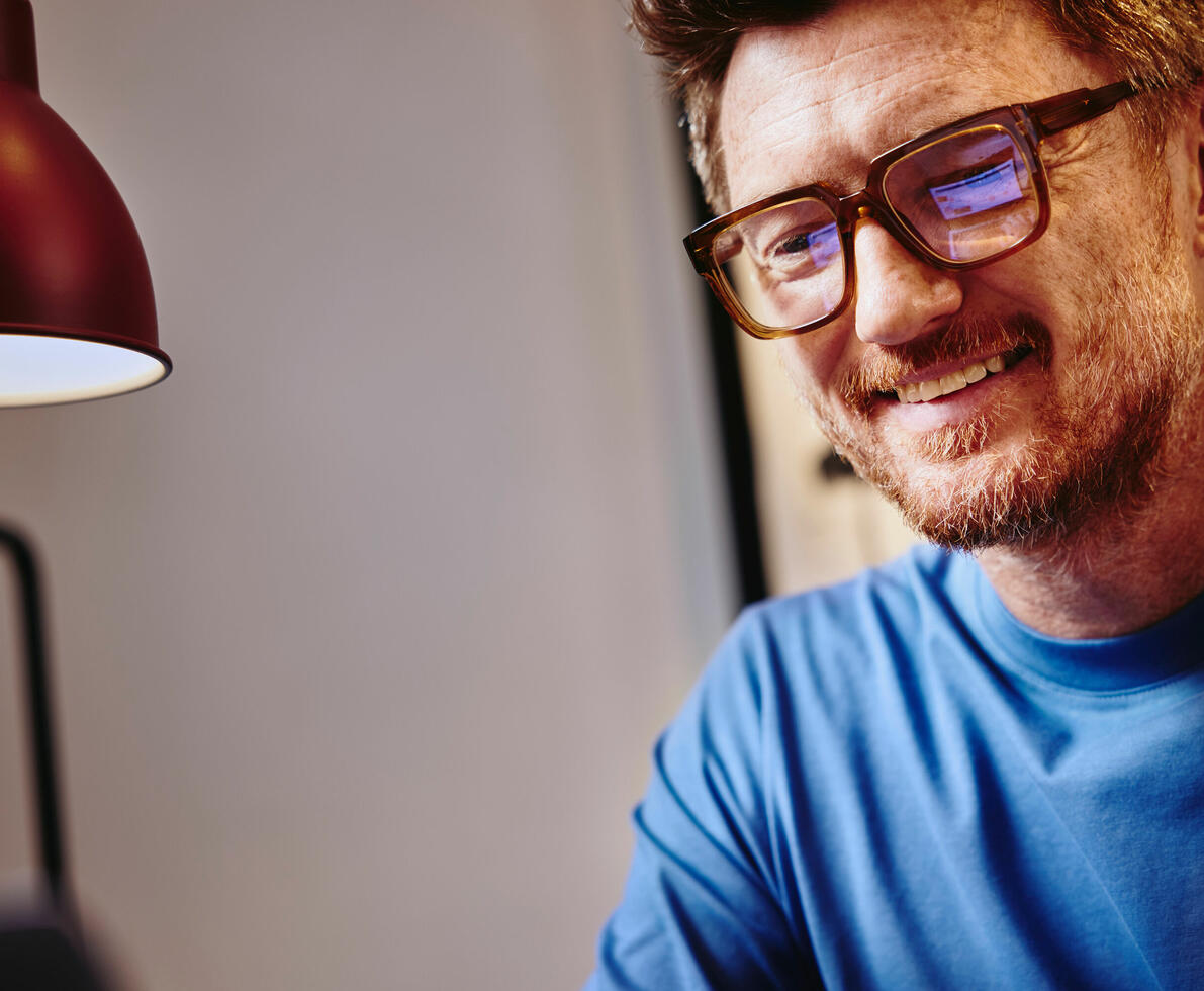 A man smiling