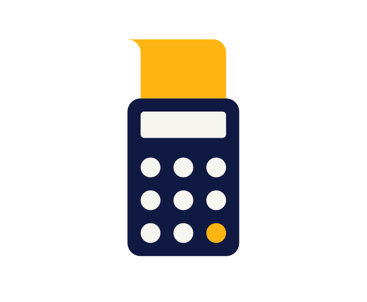 illustration of a calculator.